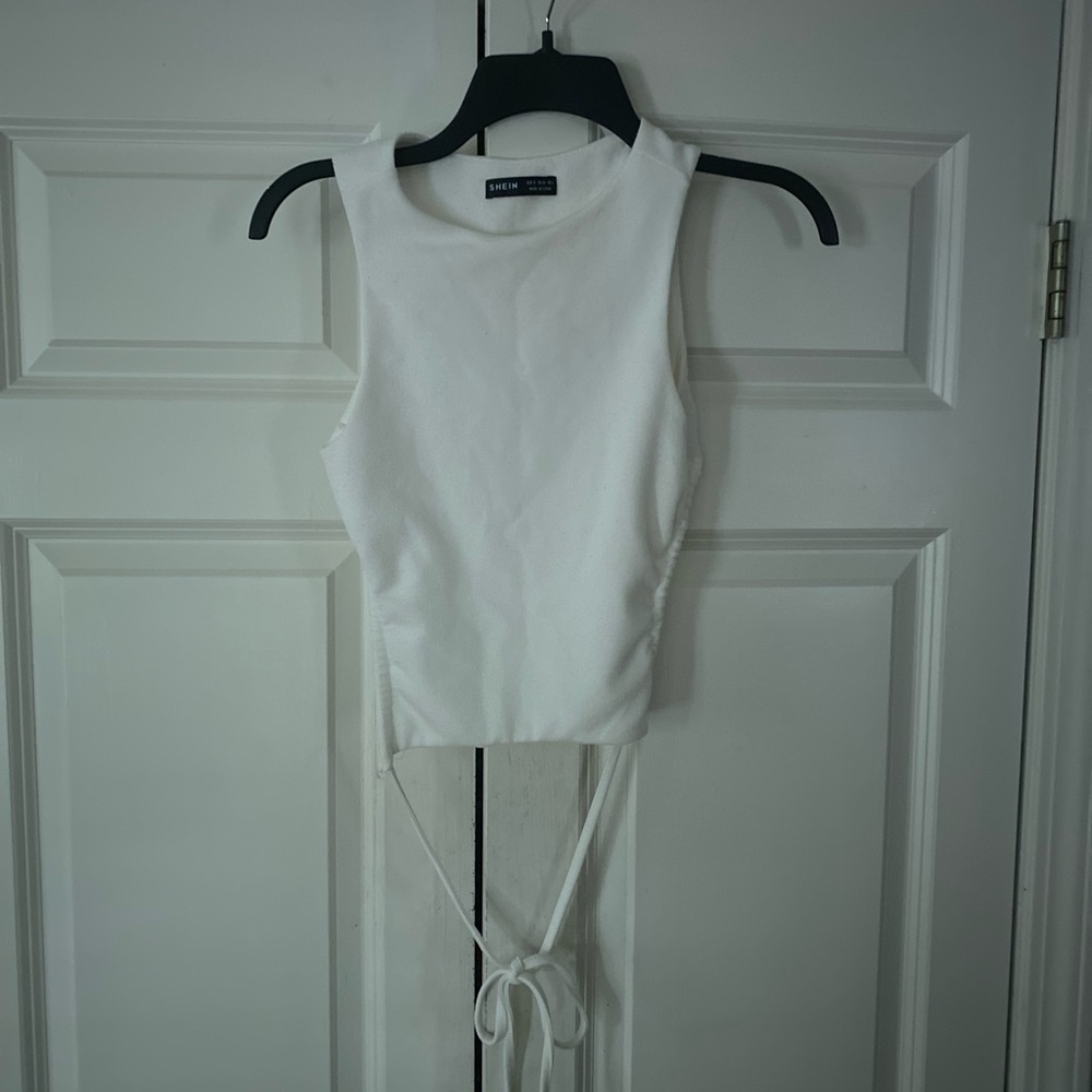 SHEIN Tied Open Back Sweater Vest